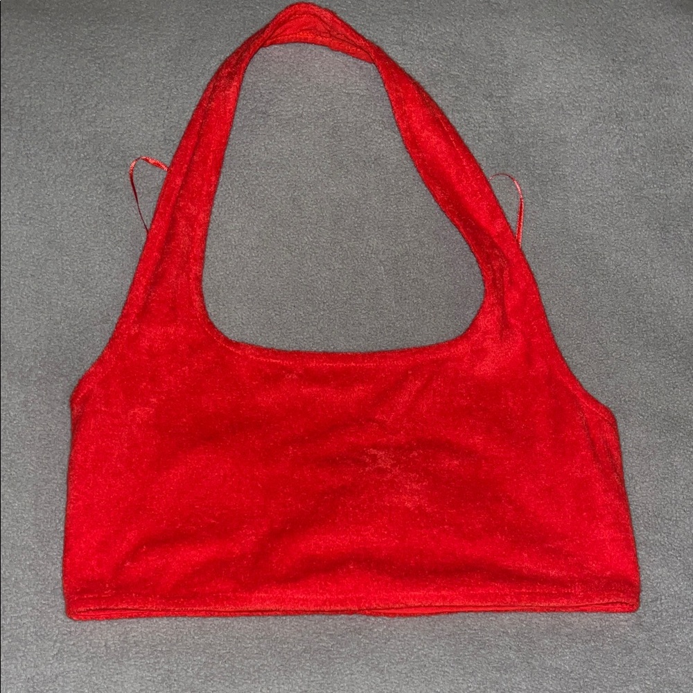 Gianni Bini Bright Orange Crop Halter Top